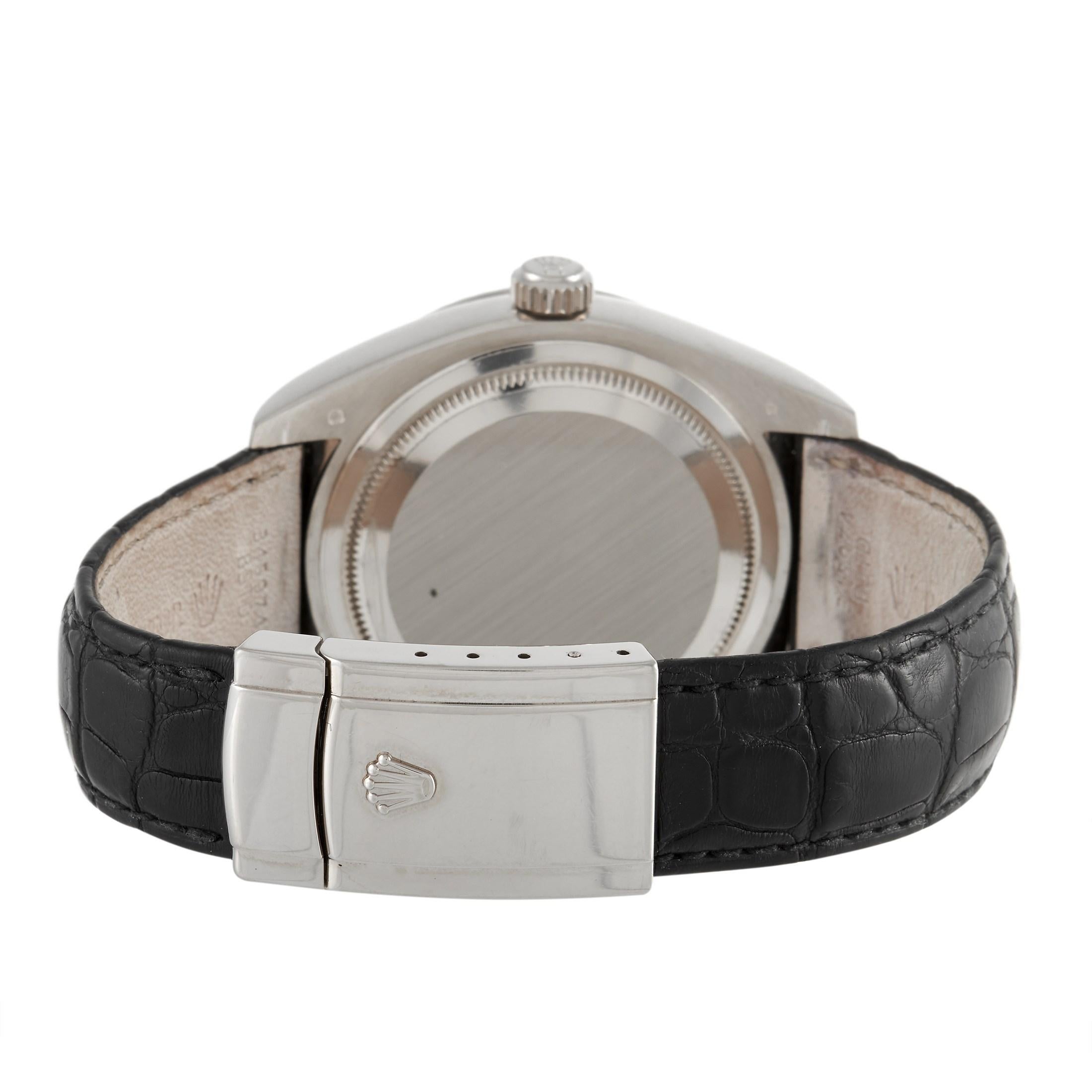 Men's Rolex Sky-Dweller White Gold Black Dial Watch 326139