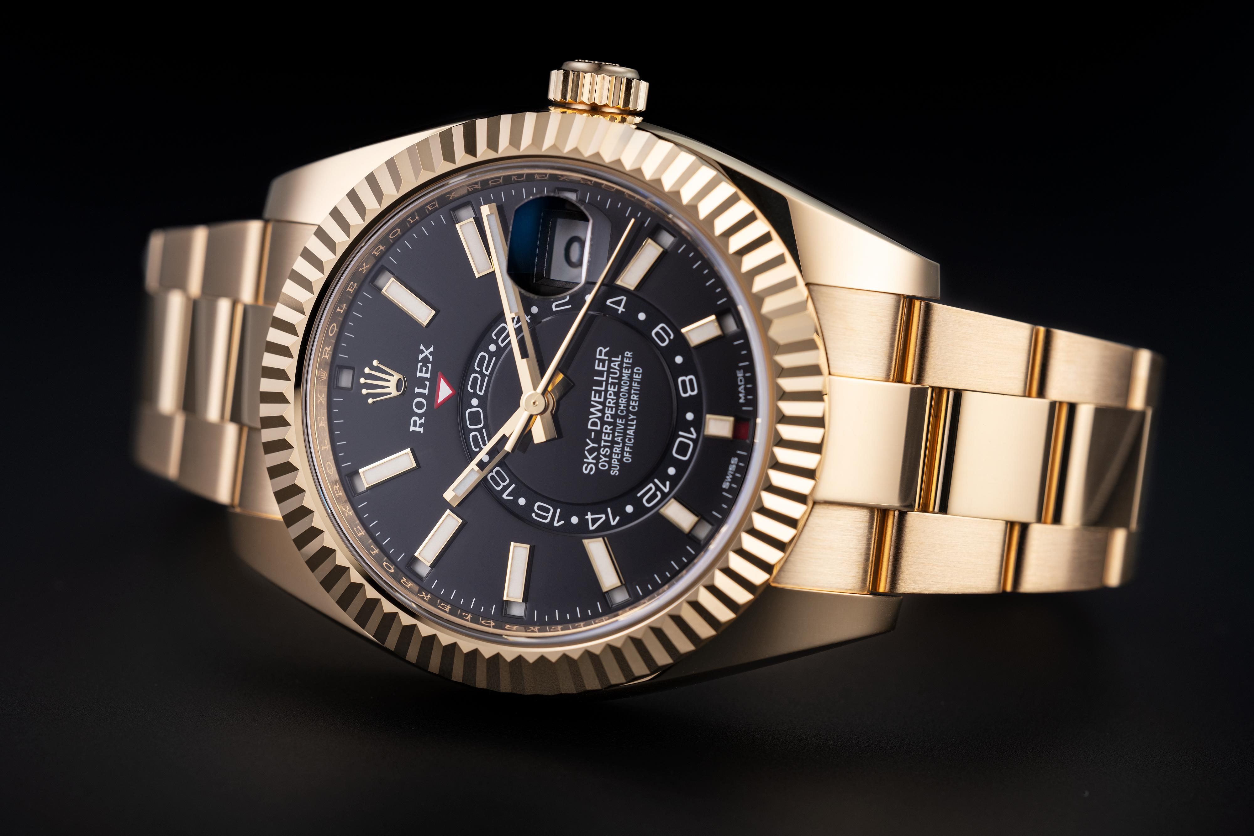 da uomo o donna Rolex Sky-Dweller 'Oro Giallo' Quadrante Nero in vendita