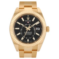Rolex Sky-Dweller Yellow Gold Black Dial Watch 326938-0004