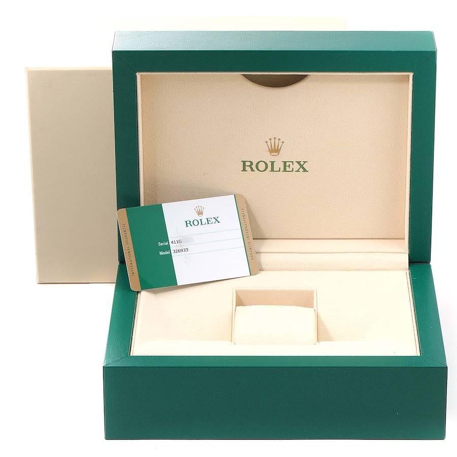 Rolex Sky Dweller Yellow Gold Steel White Dial Mens Watch 326933 Box Card For Sale 5