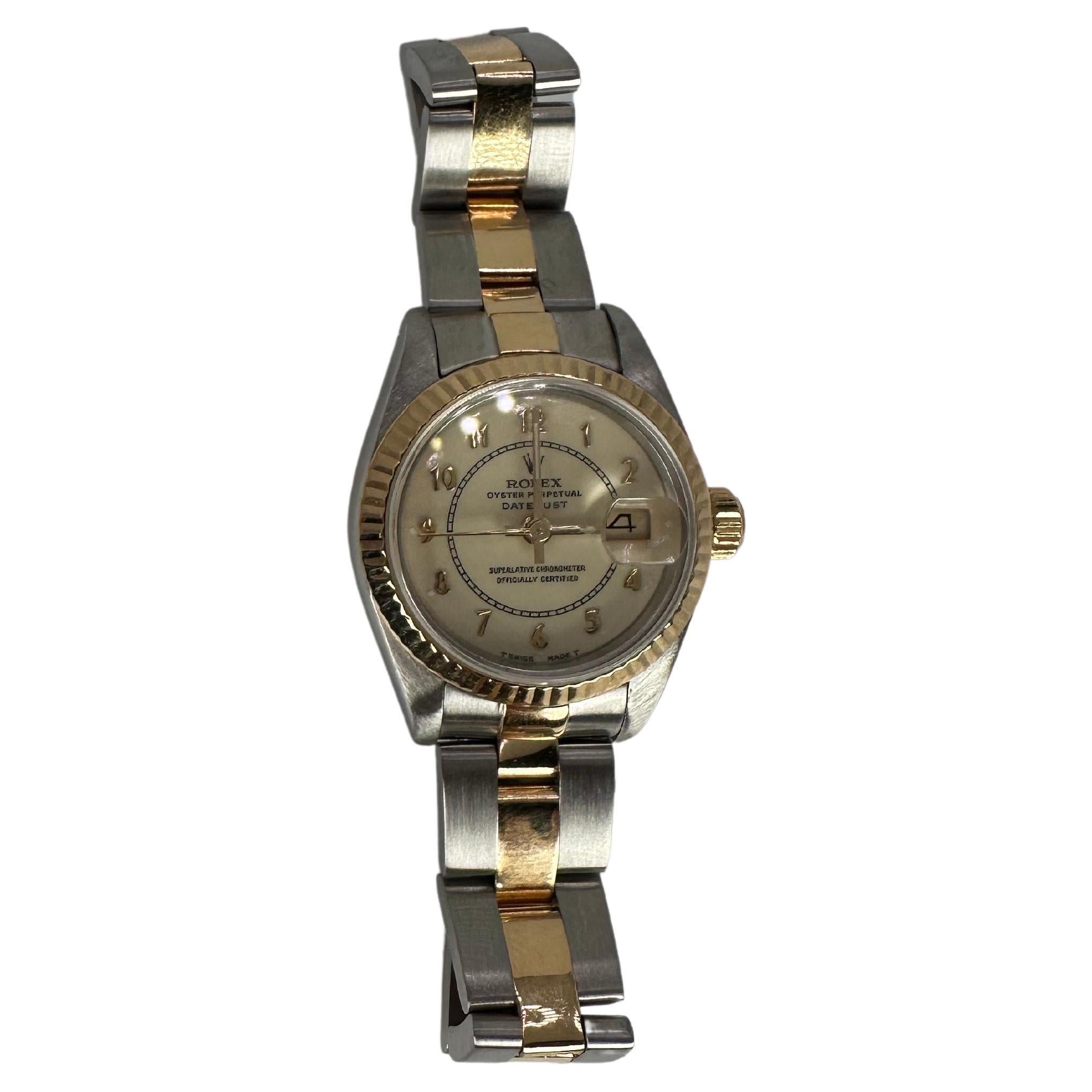 Elegant small size Rolex with two tone design stainless steel and 18KT yellow gold. Authentic Rolex Datejust Oyster Perpetual. Model #:69173/X448872
Item#:500-00021 APTT


WHAT YOU GET AT STAMPAR JEWELERS:
Stampar Jewelers, located in the heart of