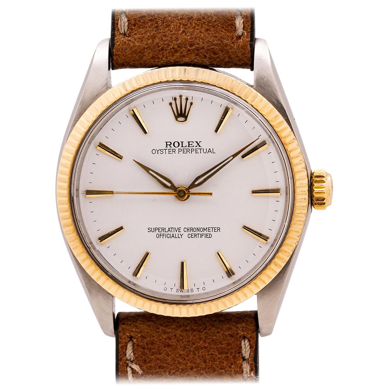 Rolex SS/14 Karat YG Oyster Perpetual Ref 1005, circa 1963