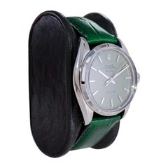 Rolex Stainless Air King with Machined Bezel Custom Finished Green Dial 1960's