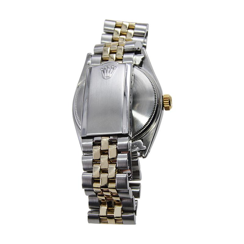 Rolex Acero y 14Kt. Oyster Perpetual Date con brazalete original. circa 1950s 2