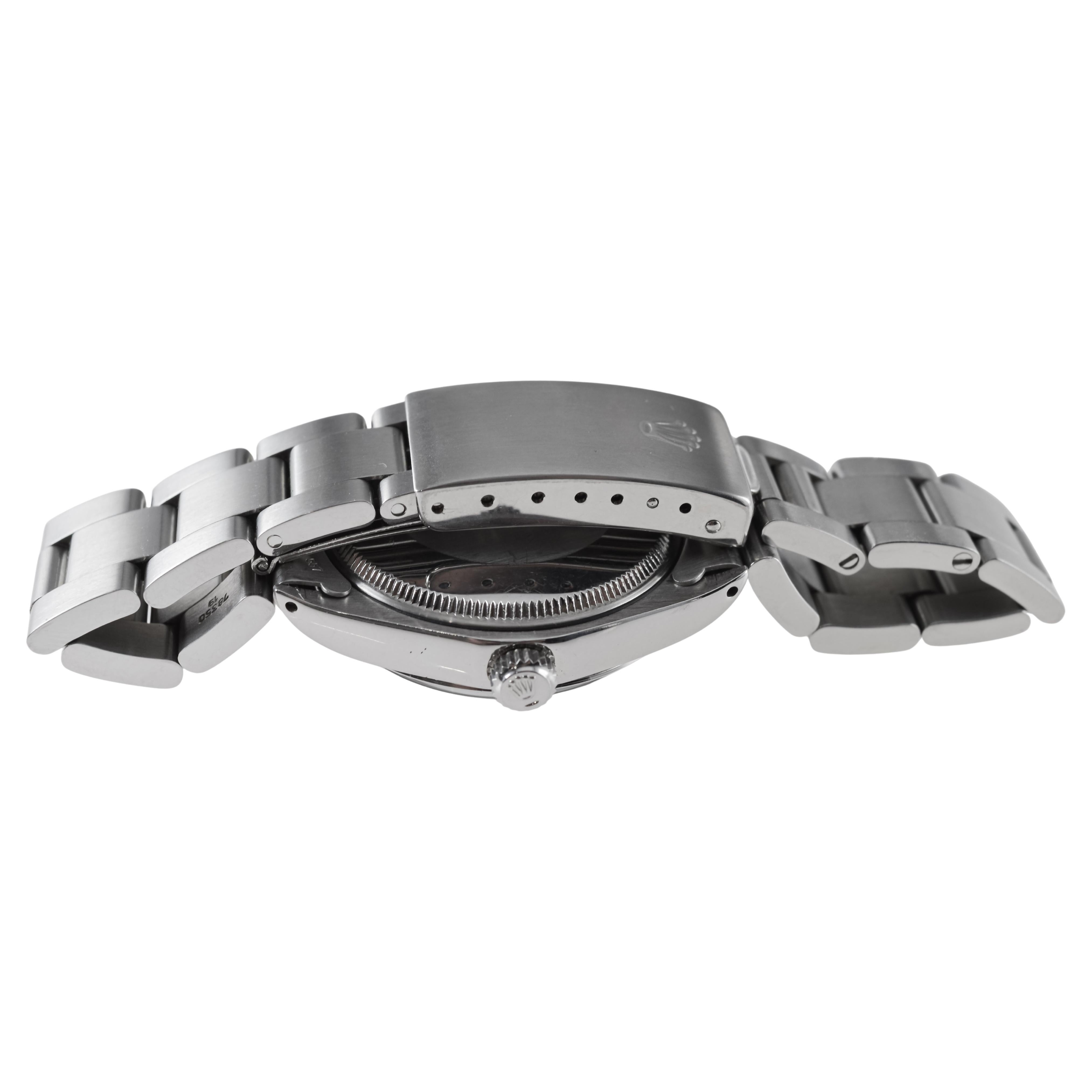 Rolex Stainless Oyster Perpetual Air King with Original Factory Black Dial For Sale 8