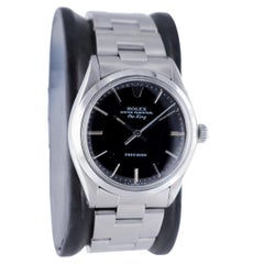 Rolex Stainless Oyster Perpetual Air-King with Original Factory Black Dial 1974