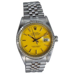 Rolex Stainless Oyster Perpetual Datejust with a Custom Dial from 1968 or 1969
