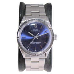 Rolex Stainless Oyster Perpetual Original Riveted Bracelet Machined Bezel 1970's