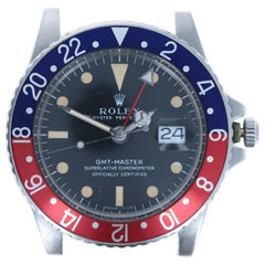 Rolex Montre Pepsi 1675 Oyster Perpetual GMT-Master MK1 longue tête en acier inoxydable uniquement