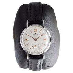 Rolex Stainless Precision Ladies Watch with a Rare Movement and Roman Numerals