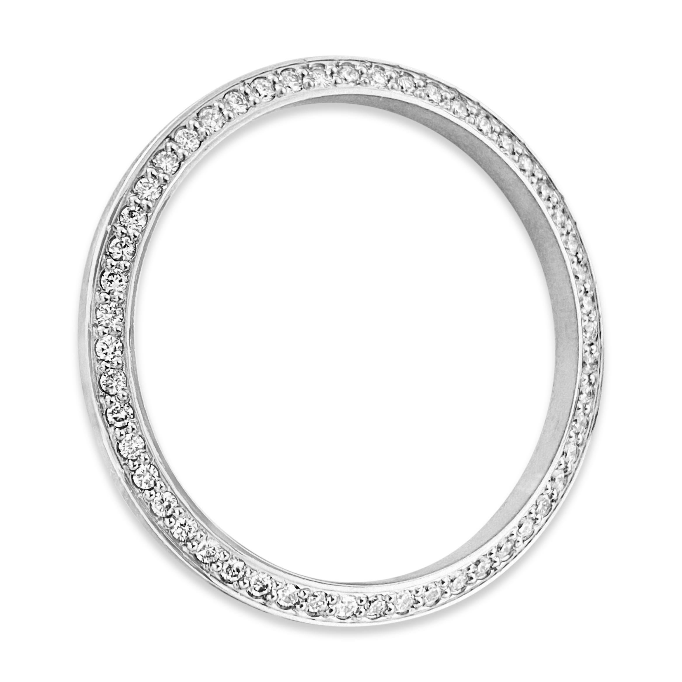 Round Cut Rolex Stainless Steel 1.00 Carat VVS Diamond Bezel For Sale
