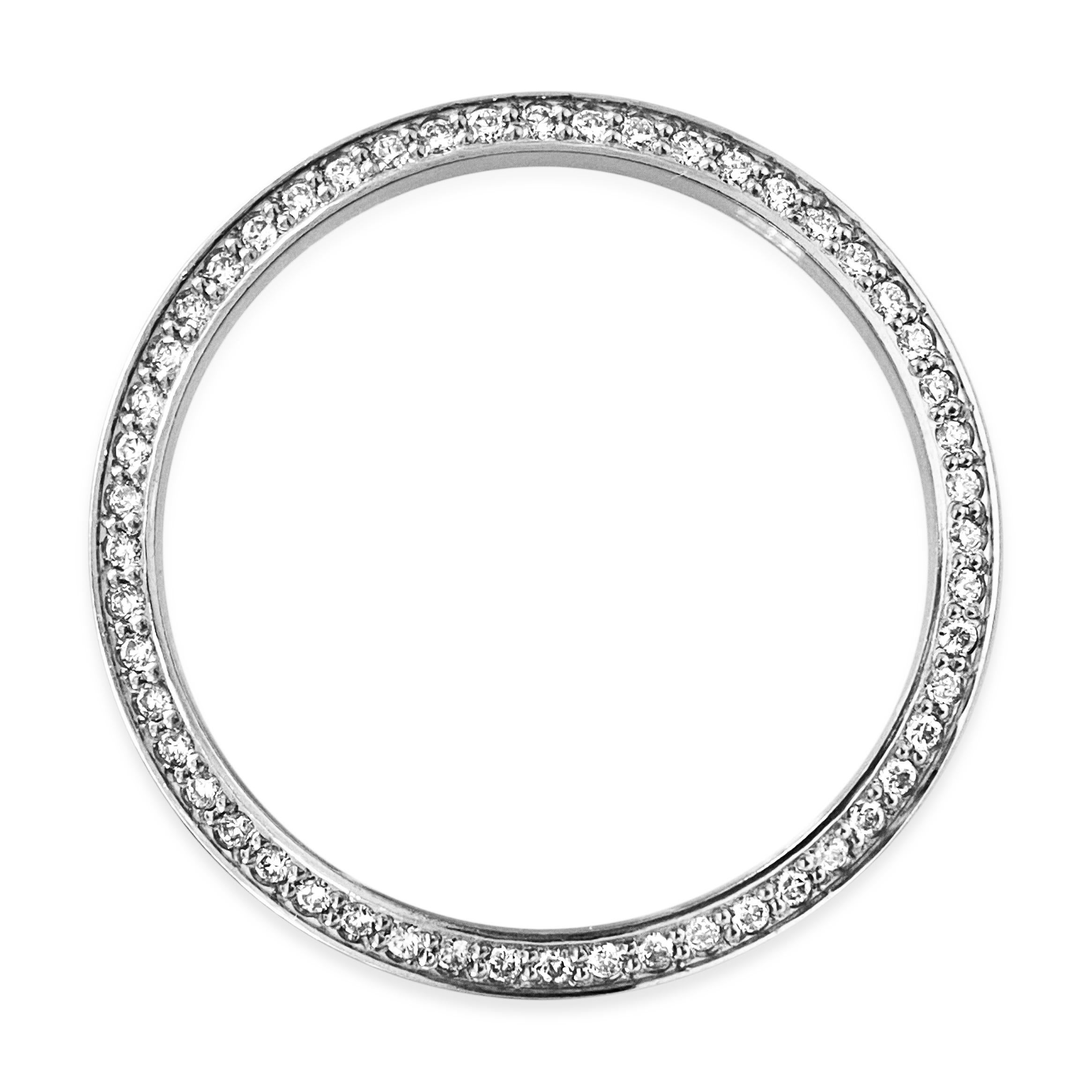 Women's or Men's Rolex Stainless Steel 1.00 Carat VVS Diamond Bezel For Sale
