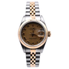 Rolex Stainless Steel/18 Karat Yellow Gold Ladies Datejust Watch Ref. 69173