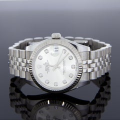 Rolex Stainless Steel Datejust Diamond Dial Watch 178274