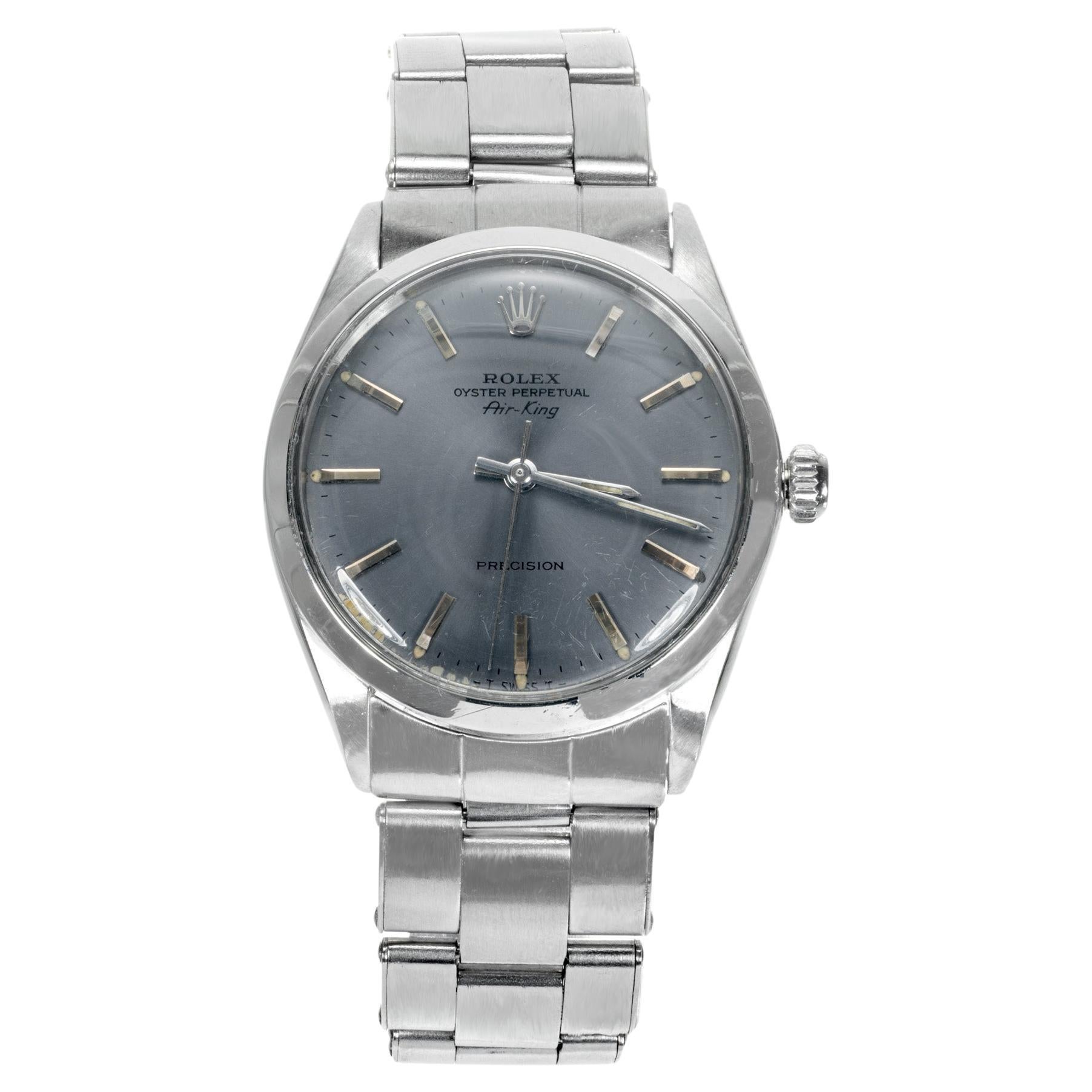 Rolex Stainless Steel Air King 5500 Men's Wristwatch For Sale