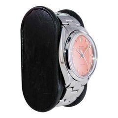 Rolex Stainless Steel Air King Custom Finished Orange Dial Late 1960's