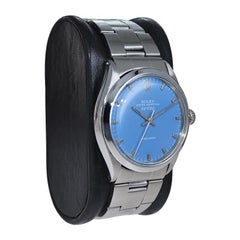 Rolex Stainless Steel Air King With Custom Blue Dial from Early 70's