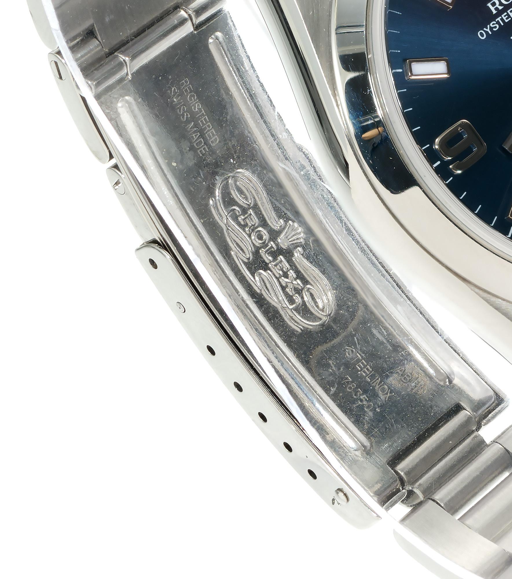 Rolex Montre-bracelet Air King pour hommes en acier inoxydable 2