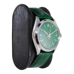Rolex Stainless Steel Air King with Custom Finished Green Dial from 1960's