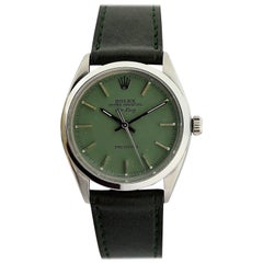 Rolex Stainless Steel Air King with Custom Green Dial, circa 1970s