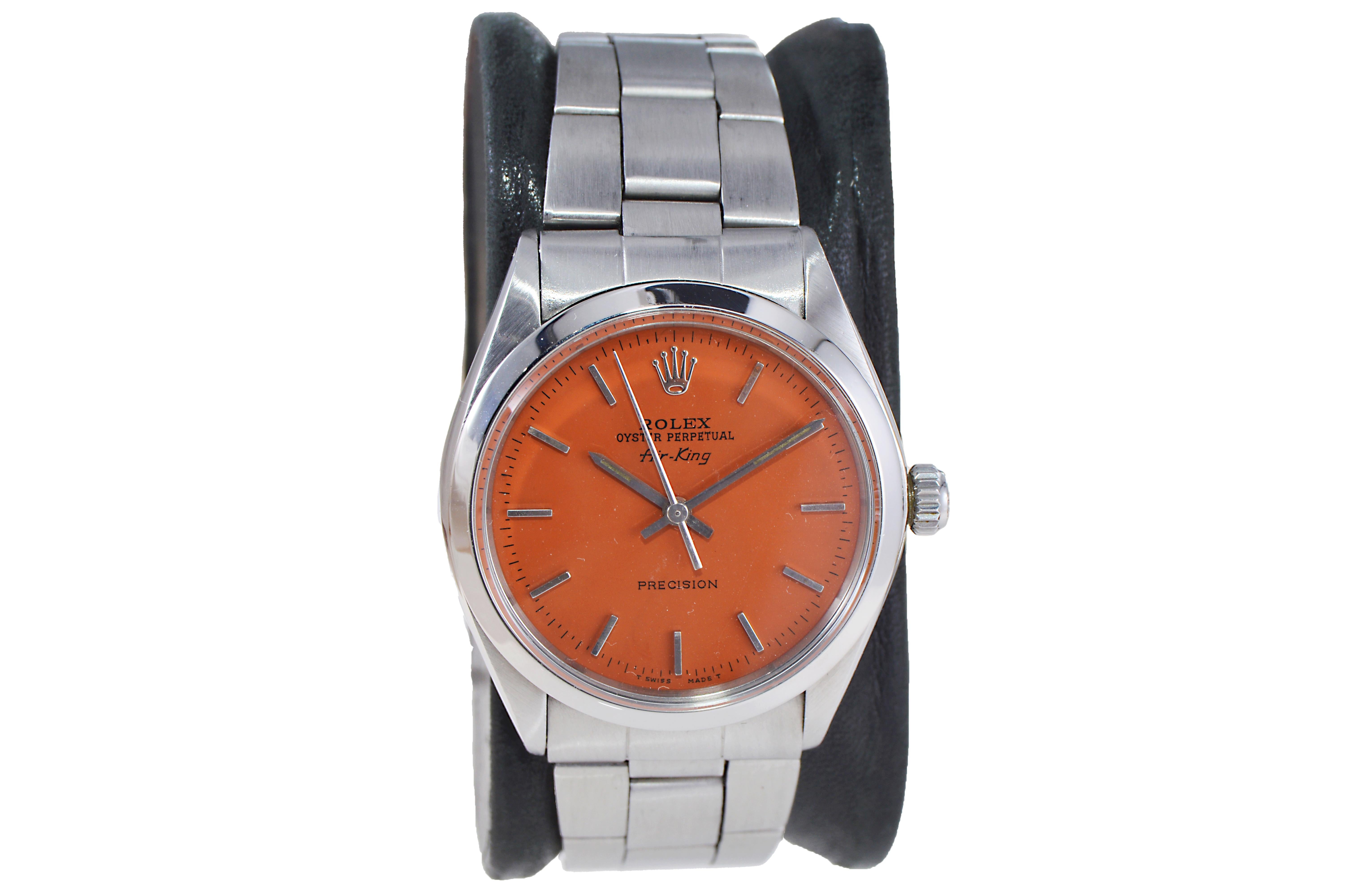 rolex with orange face