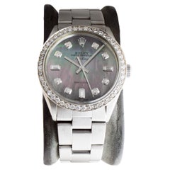 Rolex Edelstahl Air King mit Custom P.O.P. Graues Zifferblatt um 1980