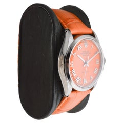 Rolex Stainless Steel Air-King with Custom Orange Dial circa 1970's