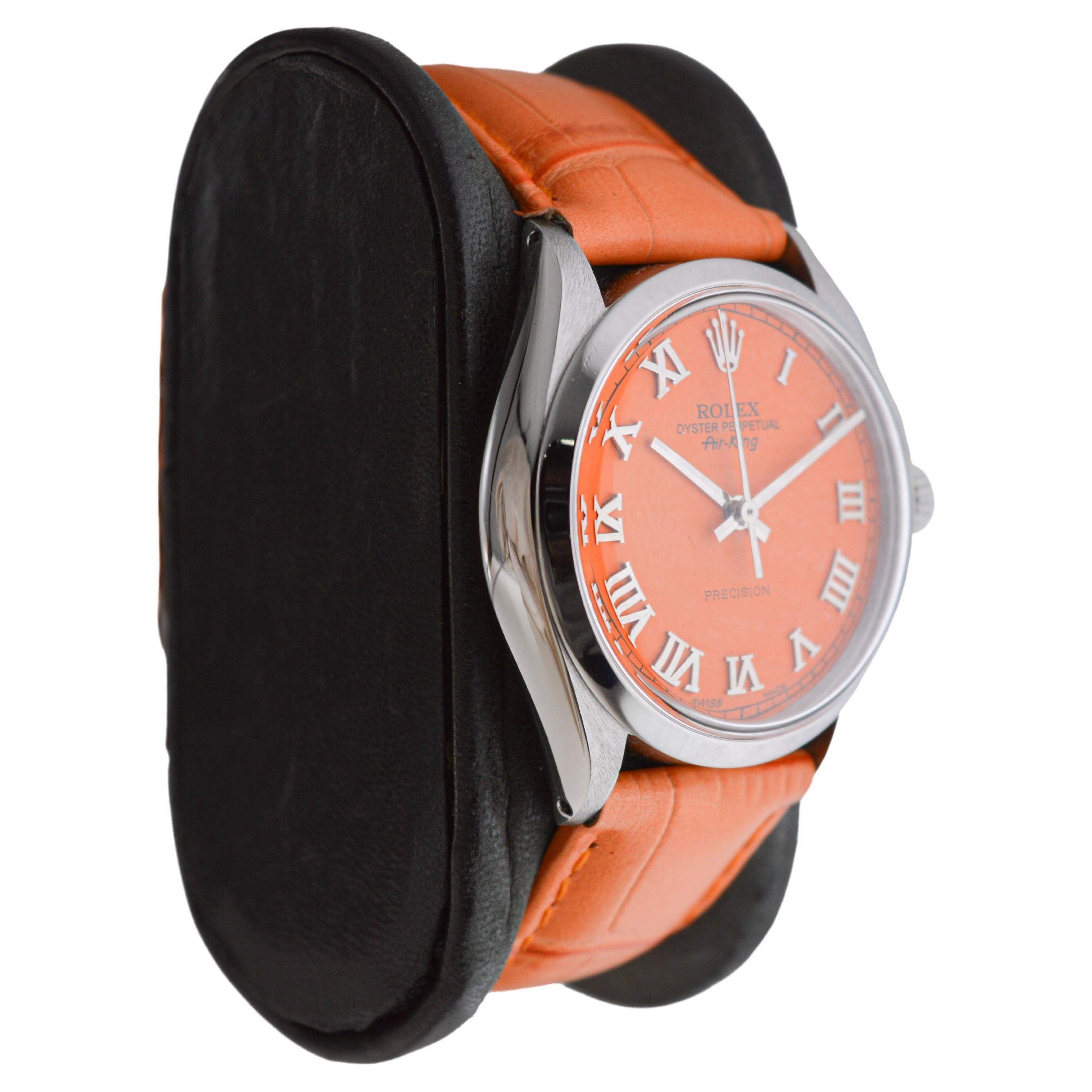 USINE / MAISON : Compagnie des montres Rolex
STYLE / RÉFÉRENCE : Air King / Référence 5500/1002
METAL / MATERIAL : Acier inoxydable
CIRCA / ANNÉE : années 1970
DIMENSIONS / TAILLE : Longueur 39mm X Diamètre
MOUVEMENT / CALIBRE : Remontage perpétuel