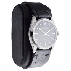 Rolex Stainless Steel Air-King with Exceptional Charcoal Dial circa 1950's