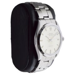 Rolex Stainless Steel Air King with Factory Original Silvered Dial circa 1960's