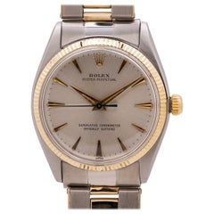 Rolex Stainless Steel and 14 Karat Yellow Gold Oyster Perpetual Watch Ref 1005