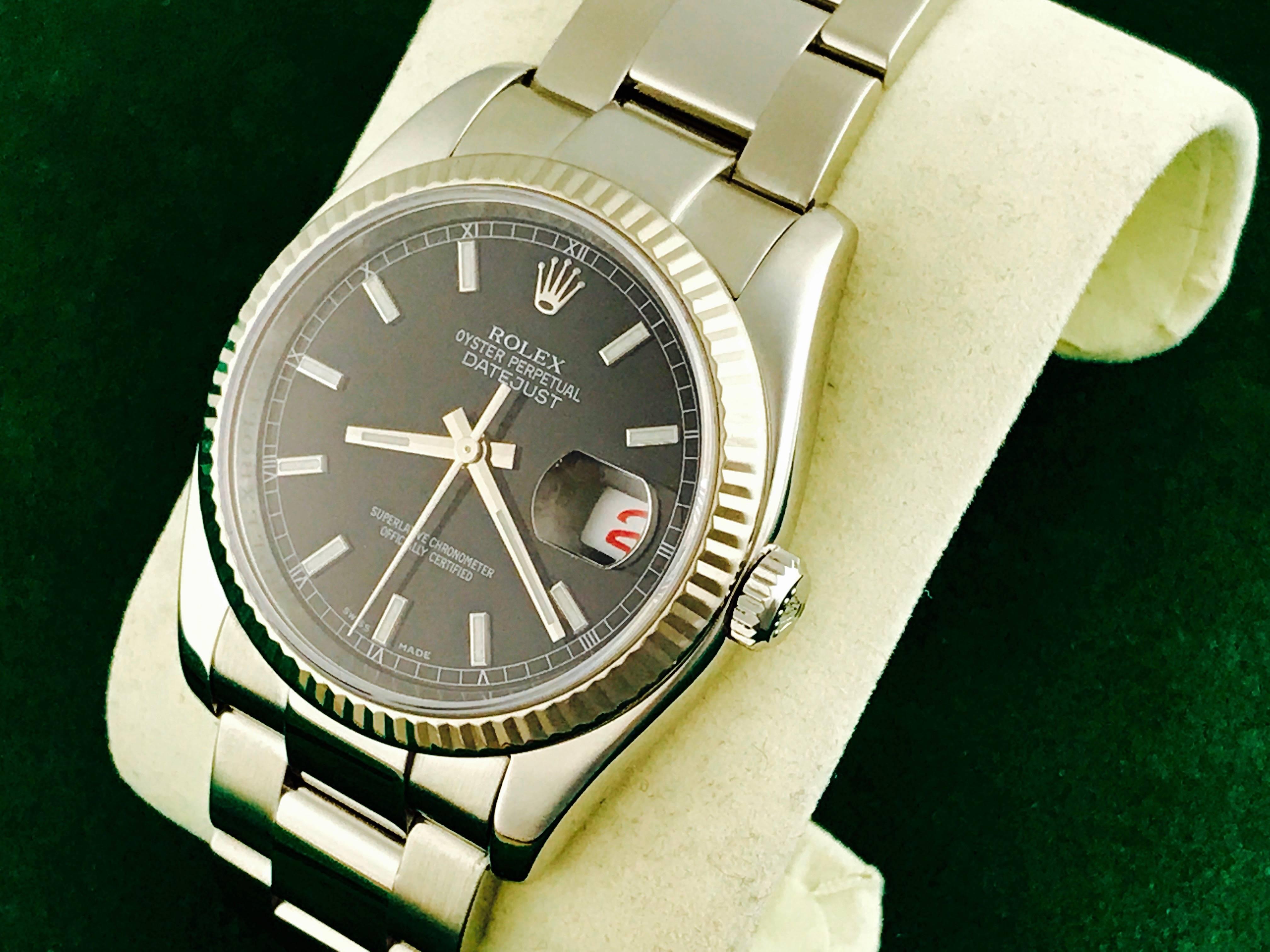 Contemporary Rolex Stainless Steel Datejust Automatic Wristwatch Ref 116234