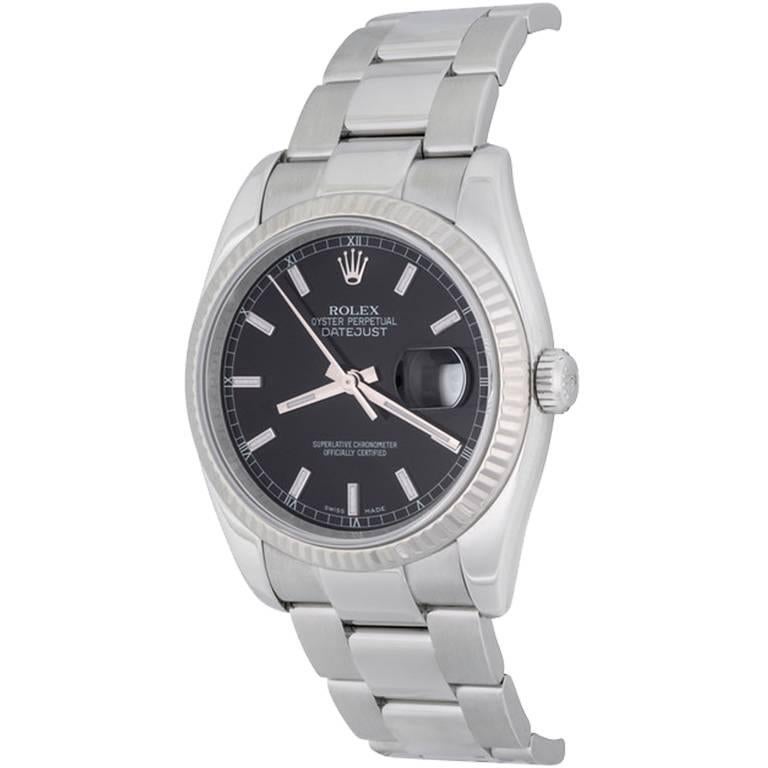 Rolex Stainless Steel Datejust Automatic Wristwatch Ref 116234