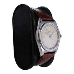 Rolex Montre « Bubble Back » en acier inoxydable avec cadran d'origine de 1946 ou 47