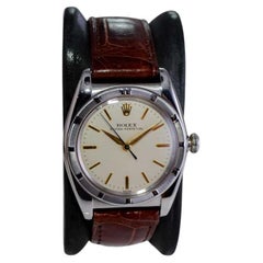 Used Rolex Stainless Steel "Bubble Back' with Original Dial from 1946 or 47