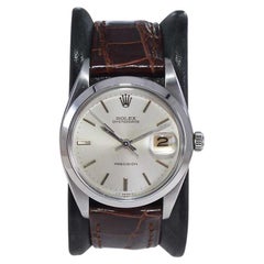 Vintage Rolex Stainless Steel Classic Oyster Date with Original Dial from 1968