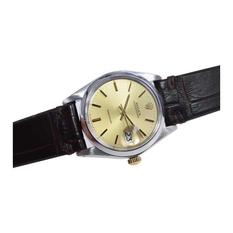 Rolex Oysterdate classico in acciaio inossidabile con quadrante originale, circa fine anni '60 in vendita 2