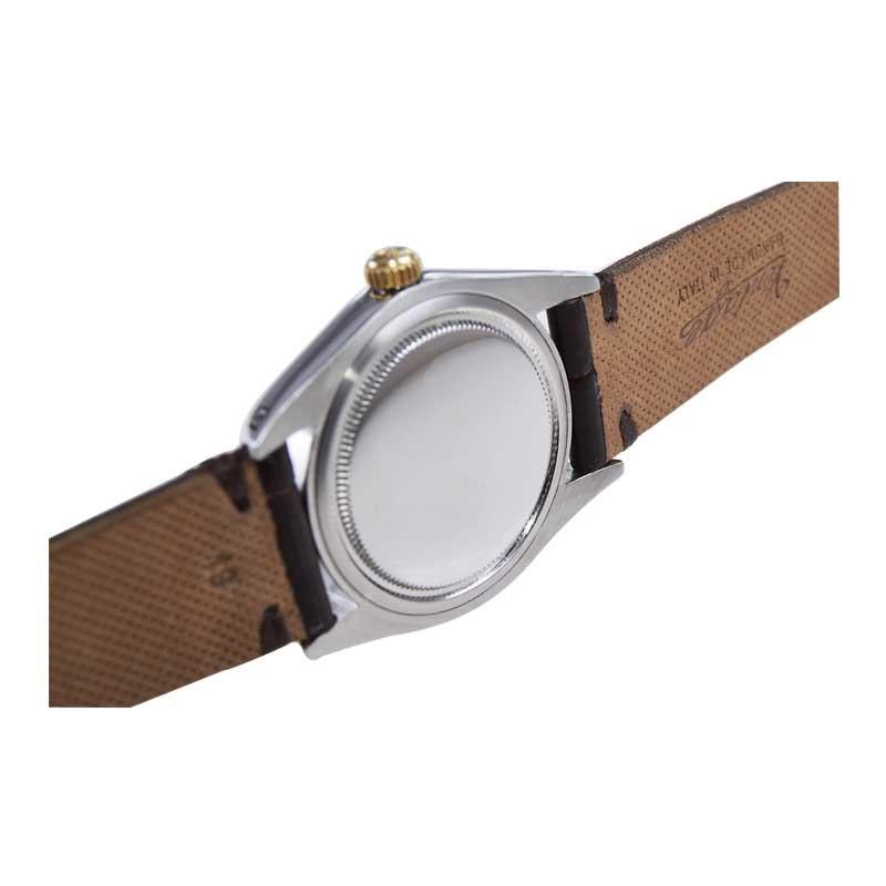 Rolex Oysterdate classico in acciaio inossidabile con quadrante originale, circa fine anni '60 in vendita 4