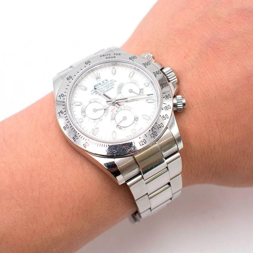 Women's Rolex Stainless Steel Cosmograph Daytona Automatic Wristwatch For Sale