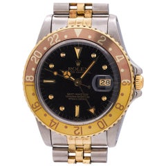 Rolex Stainless Steel Dark Chocolate Dial GMT self winding wristwatch, c1982