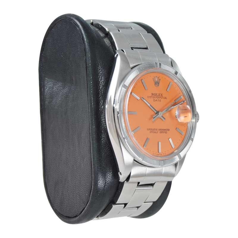 FÁBRICA / CASA: Rolex Watch Company
ESTILO / REFERENCIA: Oyster Perpetual Date / Referencia 1500
METAL / MATERIAL: Acero inoxidable
CIRCA / AÑO: 1960's
DIMENSIONES / TAMAÑO: 42 mm x 35 mm
MOVIMIENTO / CALIBRE: cuerda perpetua / 26 rubíes / calibre