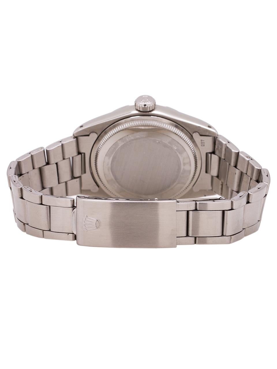 Men's Rolex stainless steel Date Gray Dial self winding Wristwatch Ref 1500, c 1970