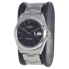 Rolex Stainless Steel Oyster Perpetual Date Original Black Dial from 1969