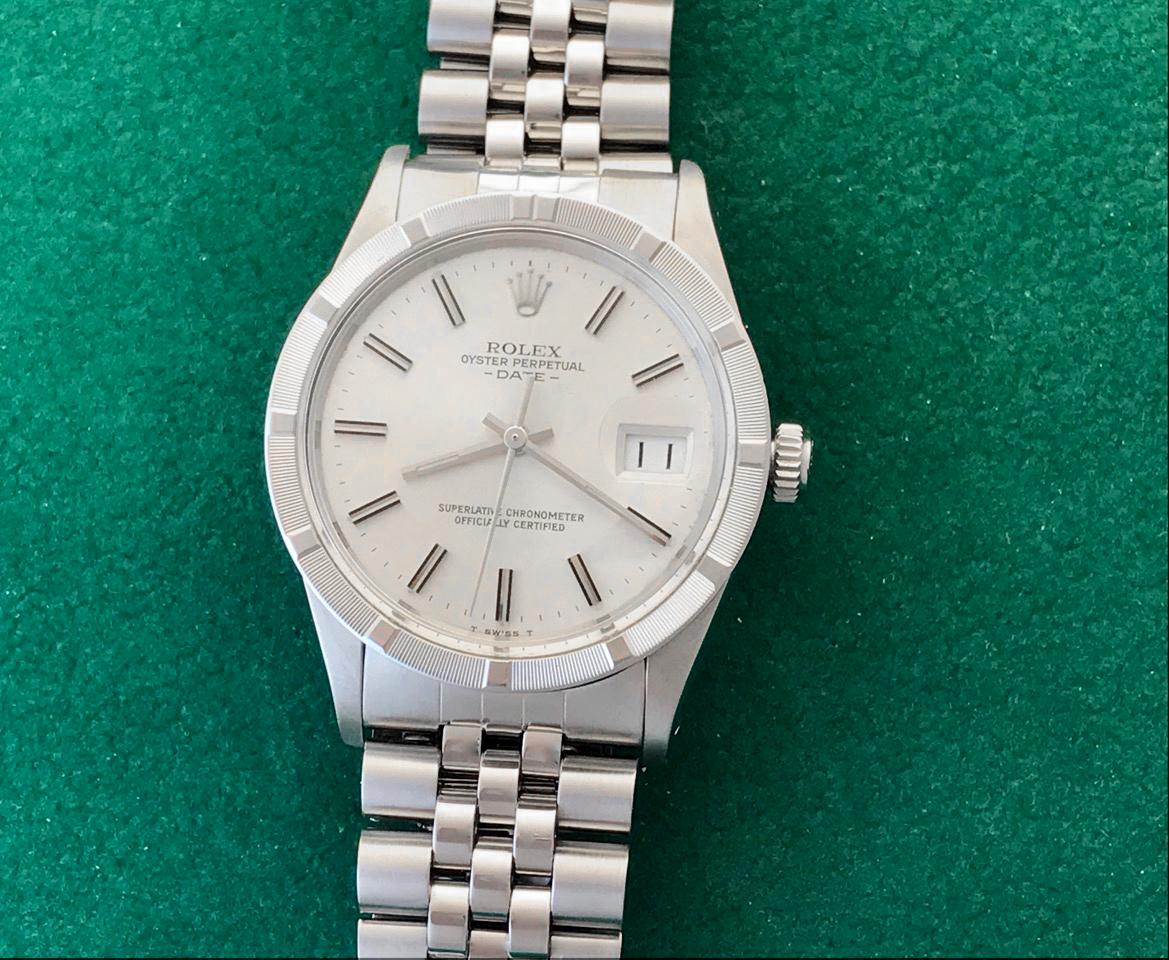 Men's Rolex Stainless Steel Date Oyster Perpetual Automatic Wristwatch Ref 15010