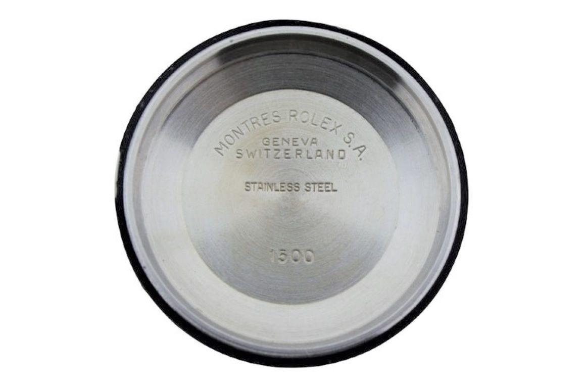 Rolex Oyster Perpetual Date en acier avec cadran noir d'origine, vers les années 1970 en vente 4