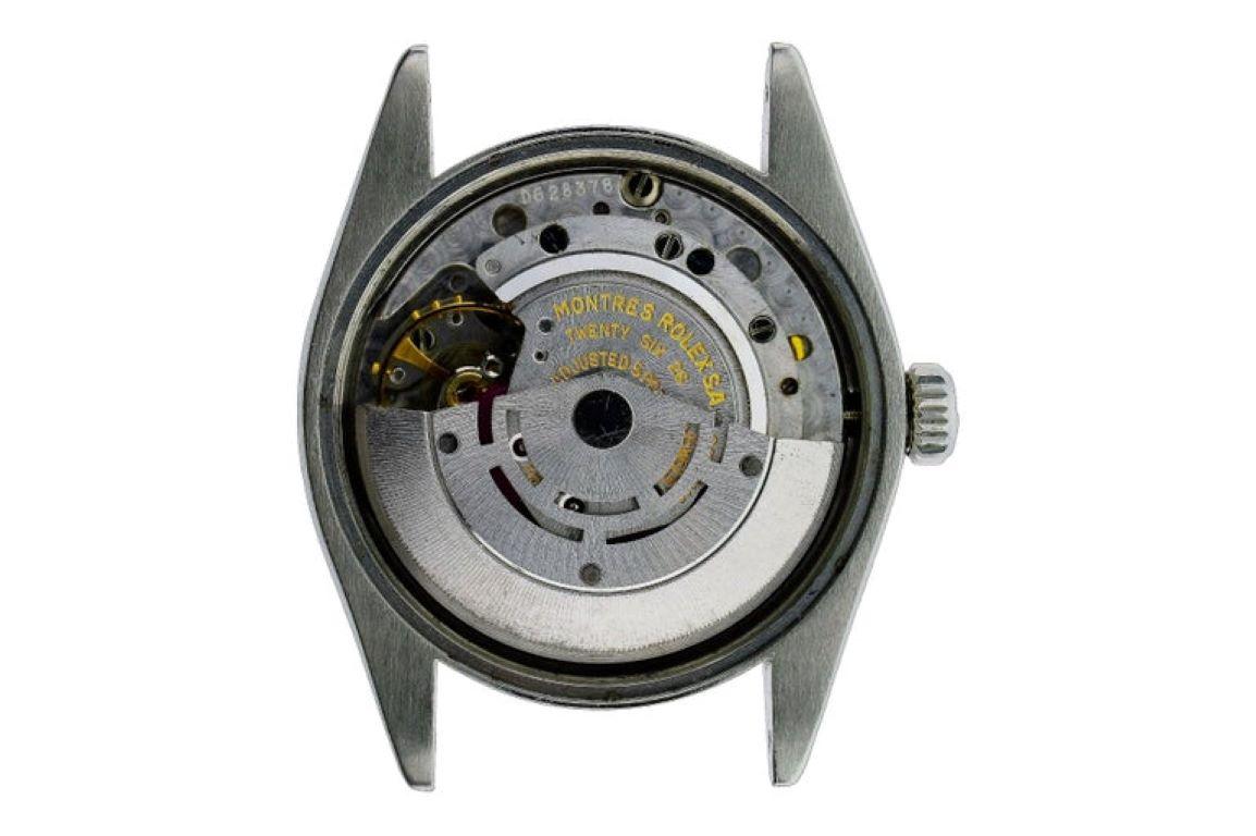 Rolex Oyster Perpetual Date en acier avec cadran noir d'origine, vers les années 1970 en vente 5