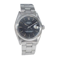 Rolex Edelstahl Datum Ref. 1500 Original Schwarzes Zifferblatt von 1981