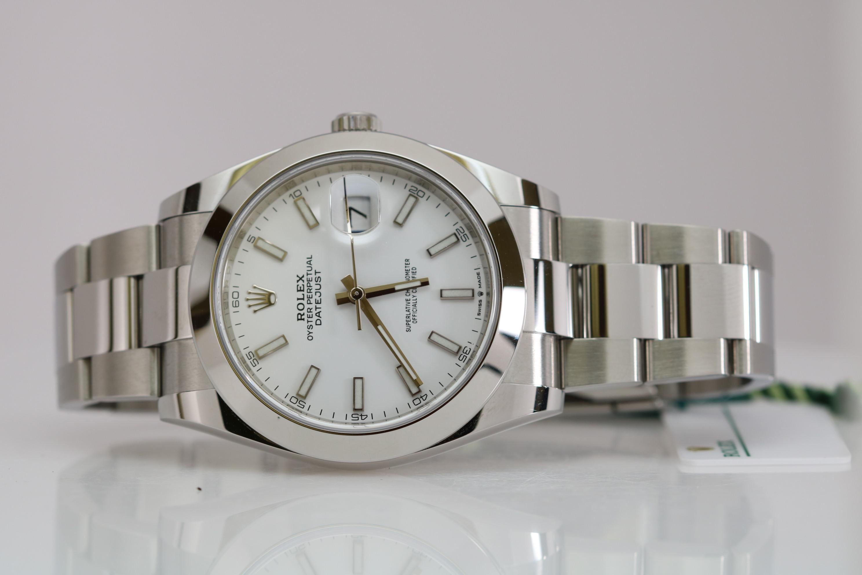 Rolex Stainless Steel Datejust 41 Ref 126300 Box, Tags, Card, Booklets Modern In Excellent Condition In Miami Beach, FL