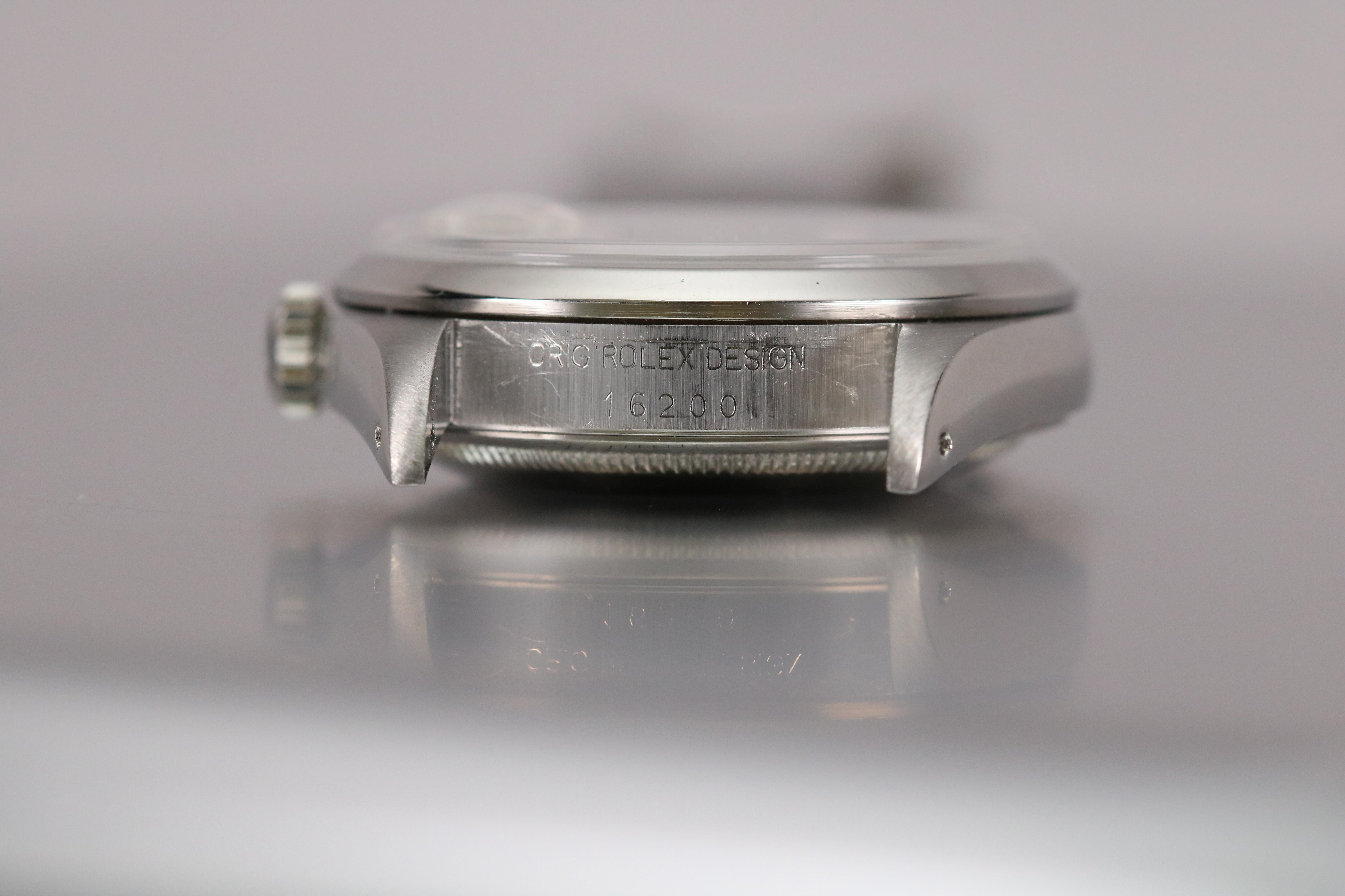 Rolex Stainless Steel Datejust Automatic Wristwatch Ref 16200, circa 1991 5