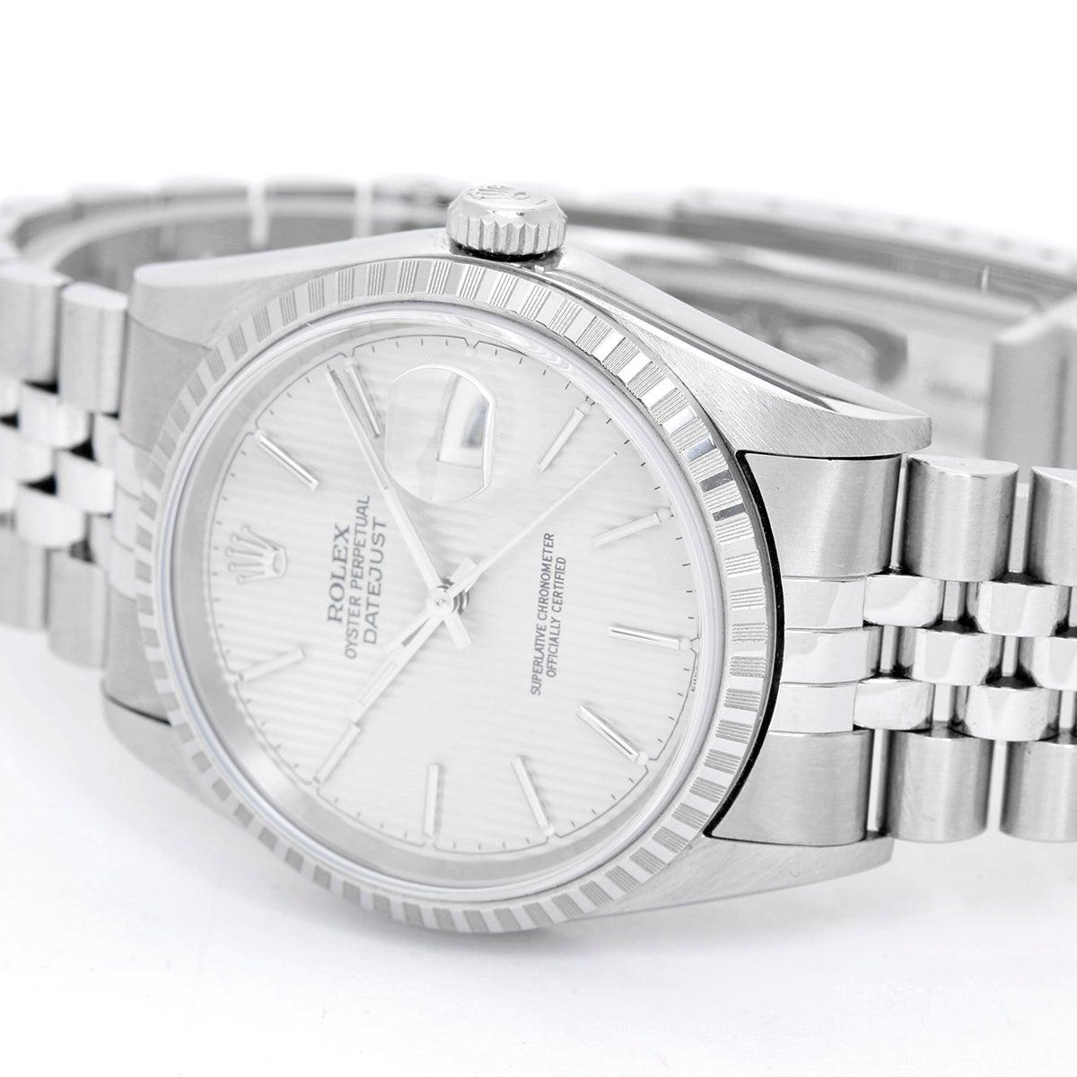 Rolex Stainless Steel Datejust Automatic Wristwatch Ref 16220 In Excellent Condition In Dallas, TX